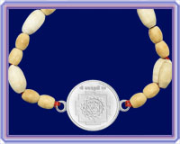 Baglamukhi Yantra Bracelet in Silver With Adjustable Thread-YTBRBGM-D-002