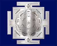 3D Siddh Meru Gayatri Yantra on Double Lotus Laser Printed In Pure Silver-YTDLGYT111-S