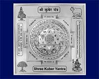 3D Siddh Meru Kuber Yantra on Double Lotus Laser Printed In Silver Plating-YTDLKUB108-S