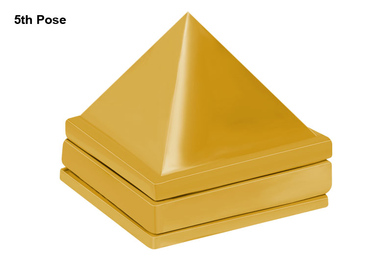 Multi Layered Brass Vastu Pyramid Set-MPYR23-5