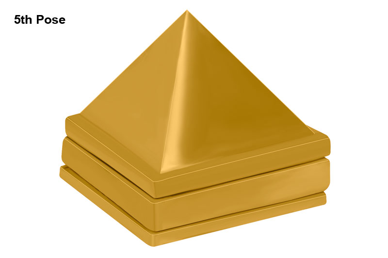 Multi Layered Brass Vastu Pyramid Set-MPYR24-5