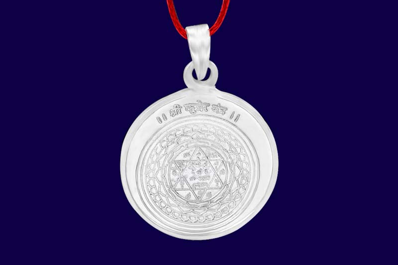 Kuber Yantra Locket In Silver-Small-YLKUB1004-1