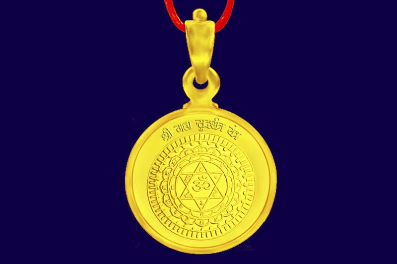 sudarshan chakra gold locket