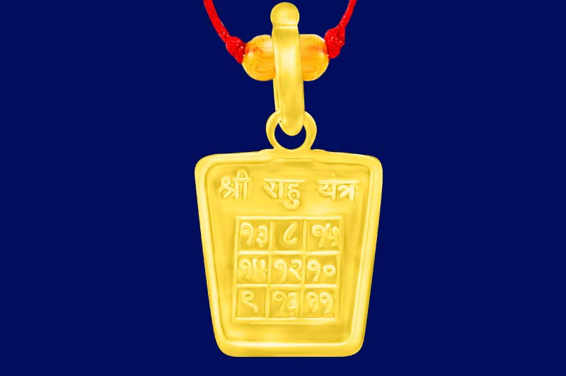 Siddh Rahu Yantra Locket in Silver (Gold Plated)-YLSDR1002-1