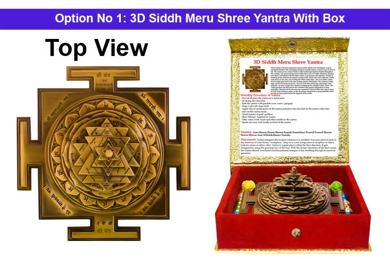 3D Siddh Meru Shree Yantra Laser Printed in Panchadhatu Antic-YTSMSHR001-2