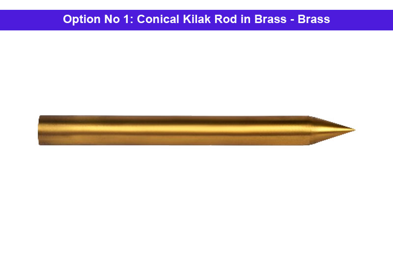 Conical Kilak Rod in Brass-ABMVP1055-1