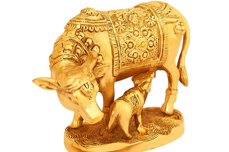 Gau Mata | Brass | Gau Mata Idols | Brass Idols | Shaligram Shala