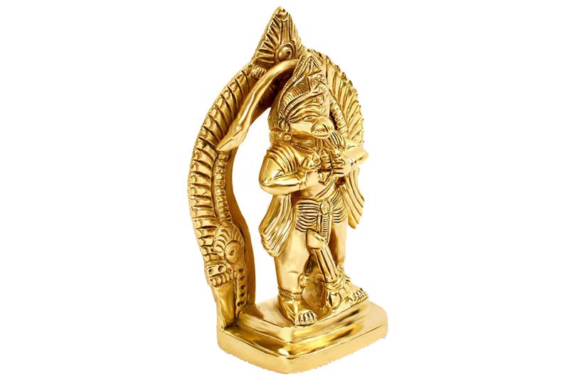 Ram Bhakt Hanuman in Brass-BRHAN107-3