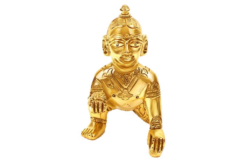 Brass Krishna with Peacock - WL1614 - WL1614 at Rs 24,972.15