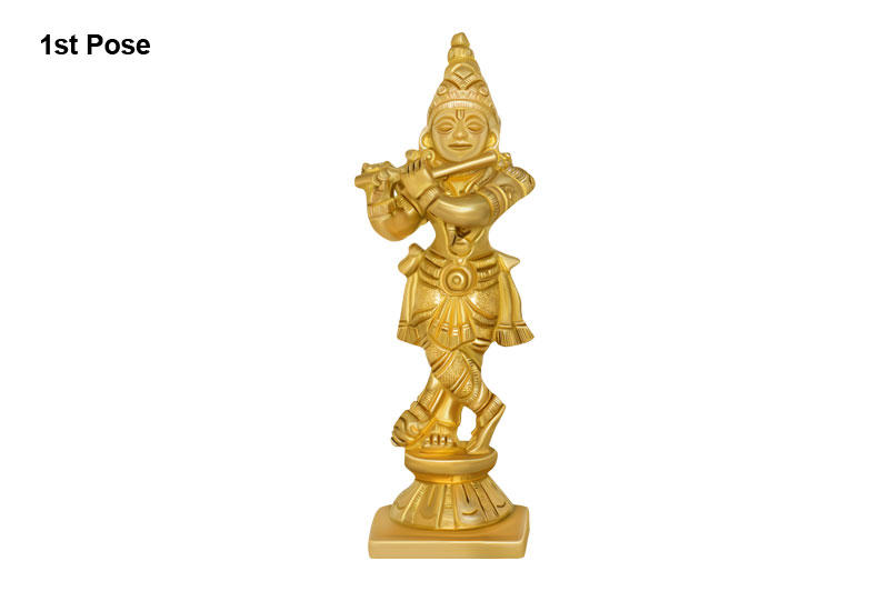 Shree Krishna Idol in Brass-BRKRI125-1