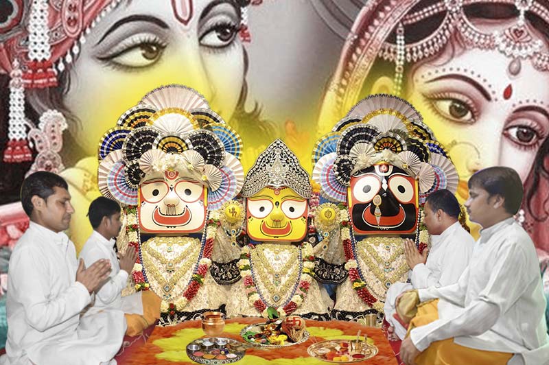 Vrindavan Bazaar Jagannath Baladev en Subhardra Klein voor Home Décor | Aanbidding Accessoire| Auto Accessoire
