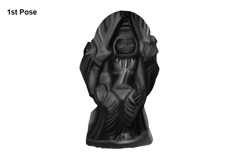 Sudarshan Vishnu Shaligram Idol-EXSMT1062-1