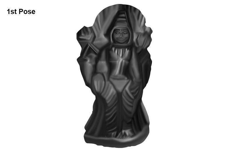 Sudarshan Vishnu Shaligram Idol-EXSMT1064-1