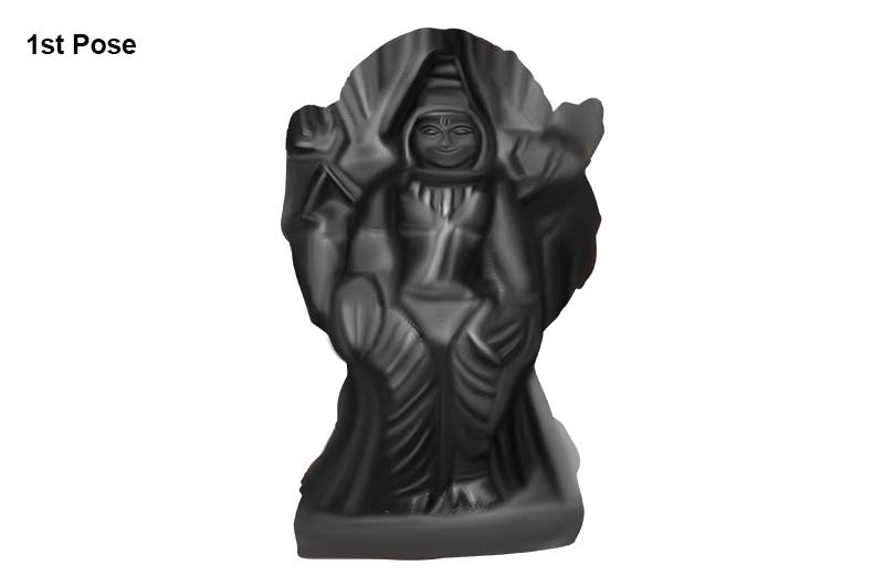 Sudarshan Vishnu Shaligram Idol-EXSMT1065-1