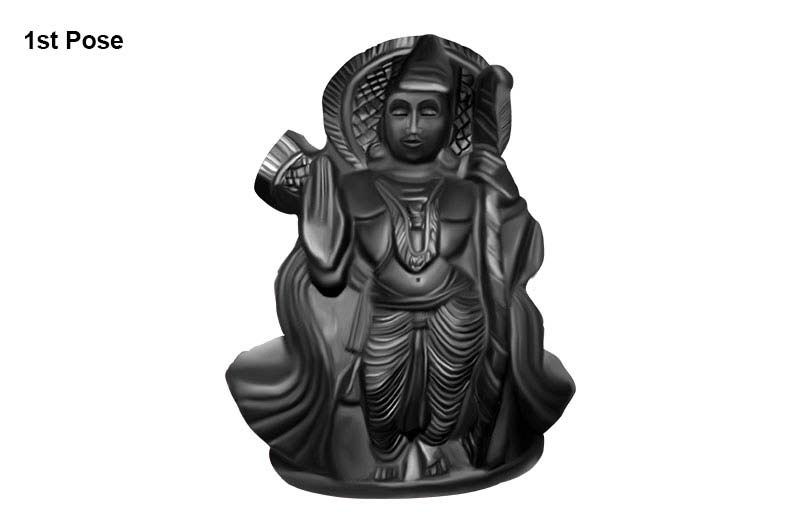 Bhagwan Ram Shaligram Idol-EXSMT1070-1