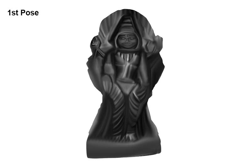 Sudarshan Vishnu Shaligram Idol-EXSMT1076-1