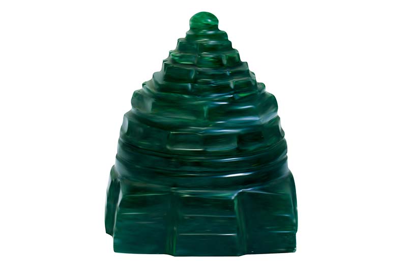 Green Jade Shree Yantra - 117gms - GEM-SHR-GJ-1050-1