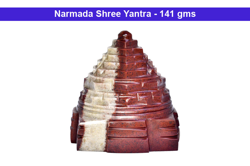 Ardhnareshwar Shiv Shakti Narmada Stone Shree Yantra - 141 gms-GEM-SHR-ND-1001-1