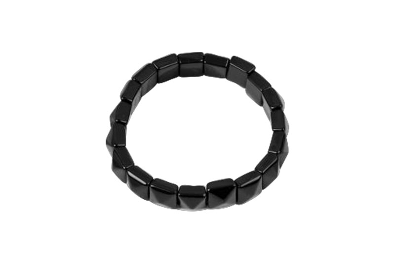 Black Jade Bracelet Square Beads-GMBRBJ001-1