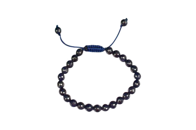 Blue Sapphire Faceted Bracelet (Round Shaped)-GMBRBS028-1