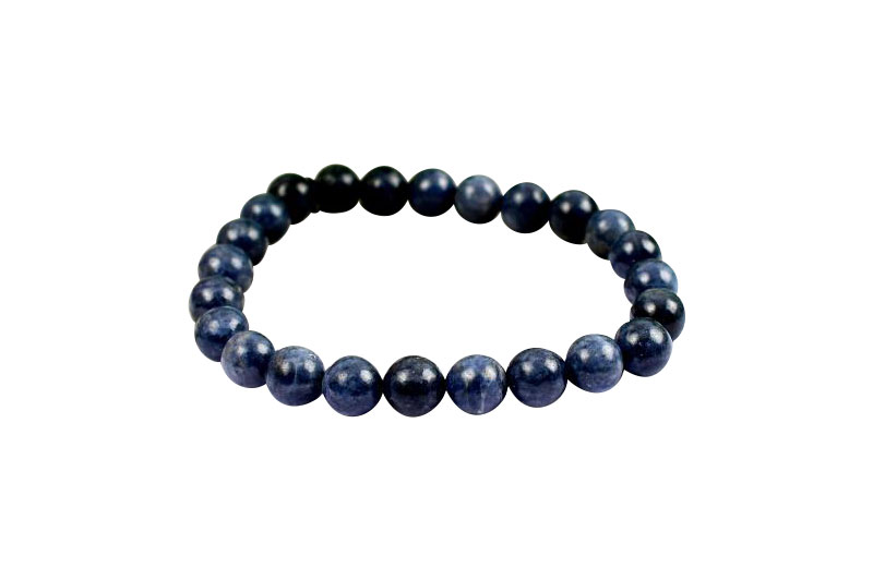 Round Blue Sapphire Stone Bracelet-GMBRBS030-1