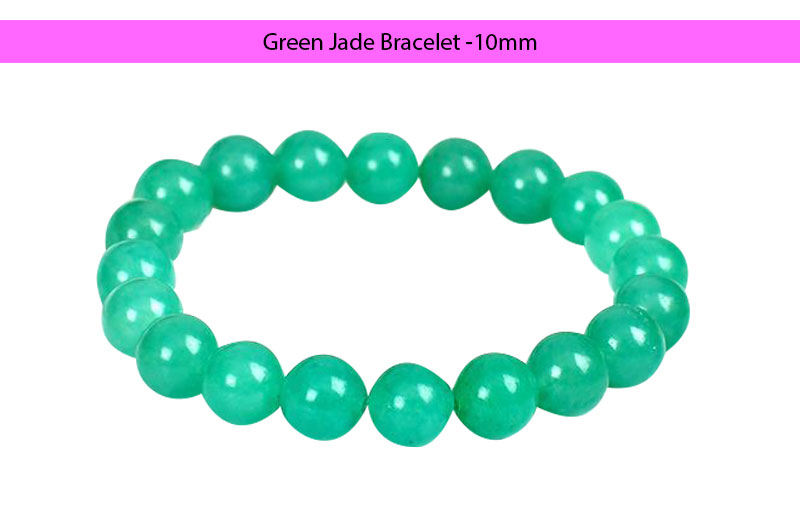 Green Jade Bracelet -10mm-GMBRGJS001-1
