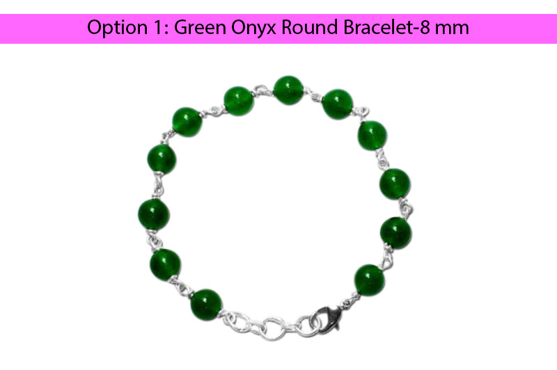 Green Onyx Round Bracelet-8 mm-GMBRGO001-1