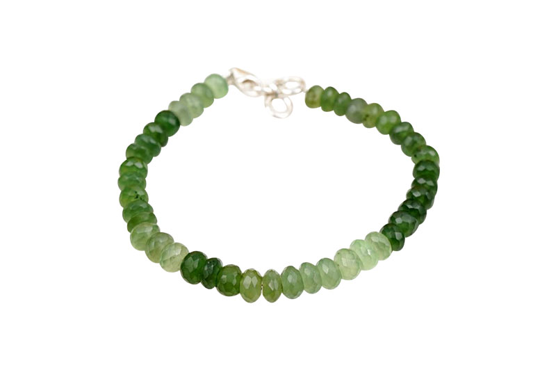 Serpentine Button Shape Faceted Bracelet-GMBRSP003-1