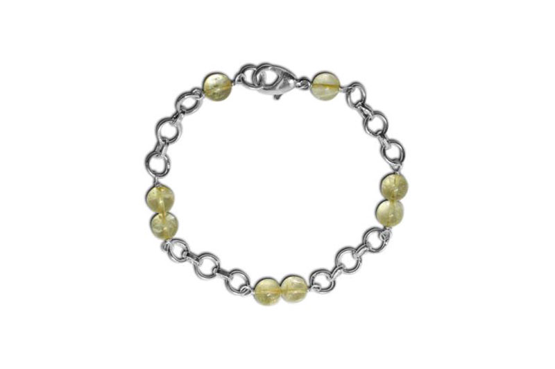 Citrine Round Bracelet-GMBRYC007-1