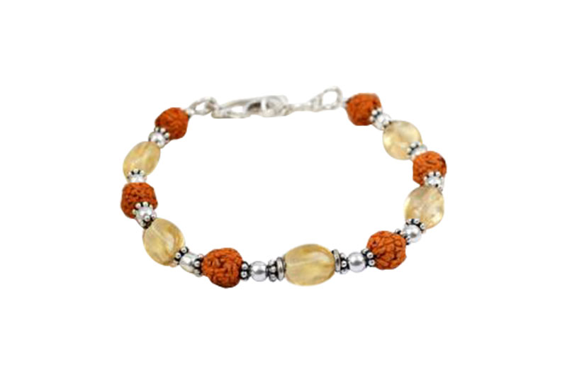 Rudraksha Citrine Bracelet-GMBRYC011-1