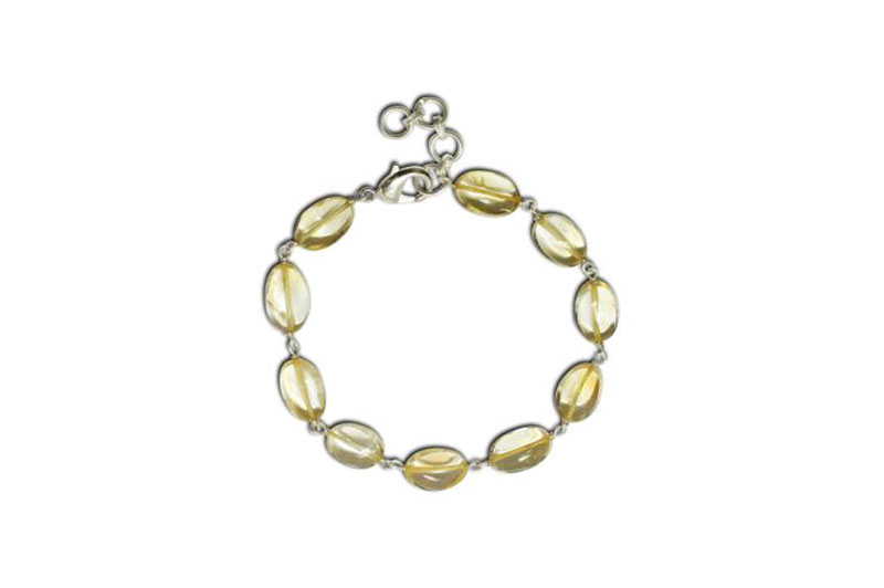 Citrine Oval Bracelet-GMBRYC016-1