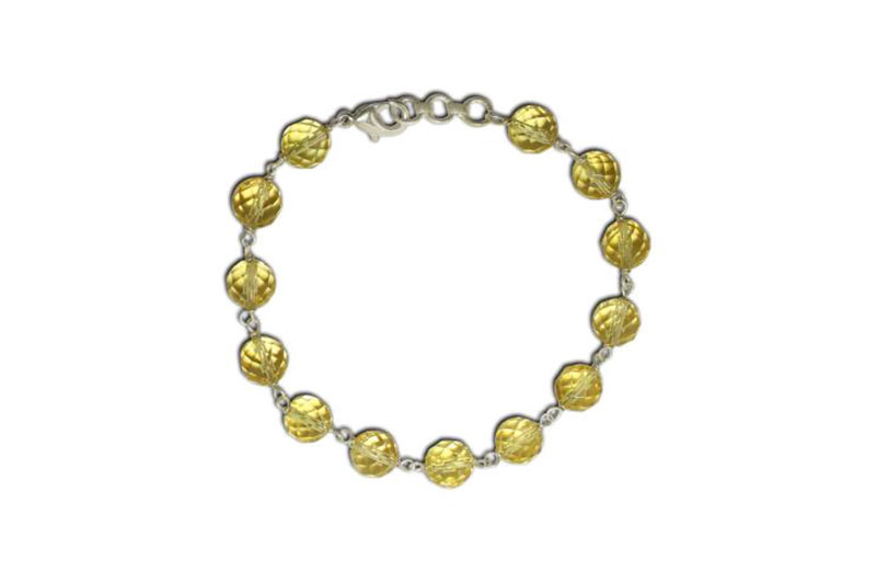 Citrine Faceted Bead Bracelet-GMBRYC018-1