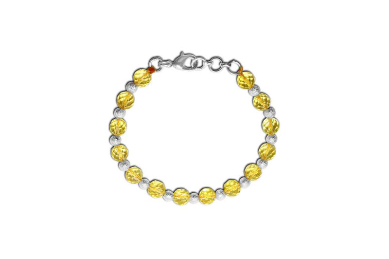 Citrine Faceted Bead Bracelet-GMBRYC021-1