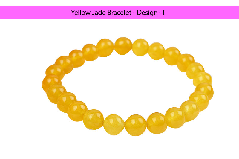 Yellow Jade Bracelet - Design -I-GMBRYJC001-1