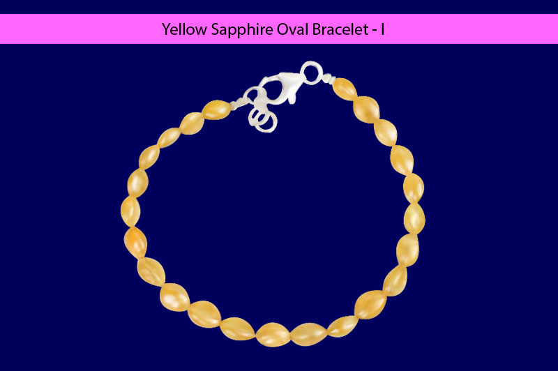  Yellow Sapphire Oval Bracelet-I-GMBRYS002-1