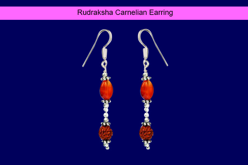 Rudraksha Carnelian Earring-GMERCN001-1