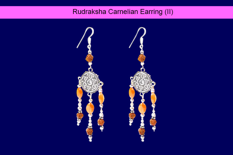 Rudraksha Carnelian Earring (II)-GMERCN002-1