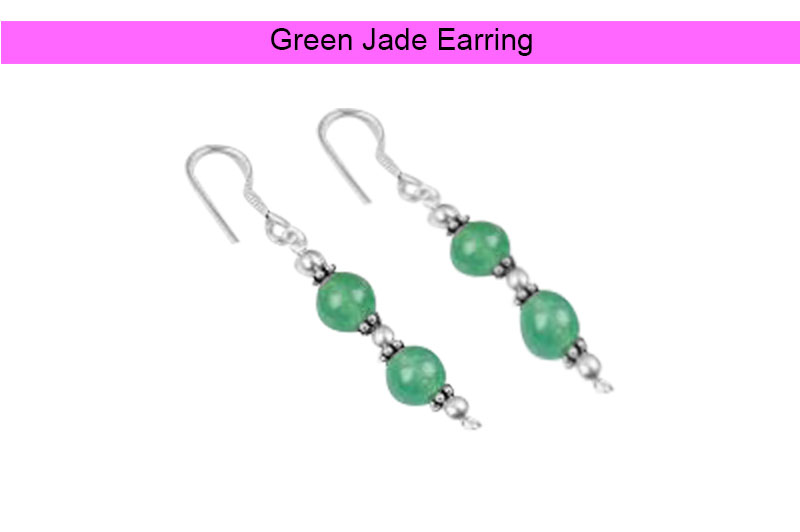 Green Jade Earring-GMERGJ004-1