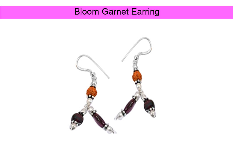 Bloom Garnet Earring-GMERGN001-1