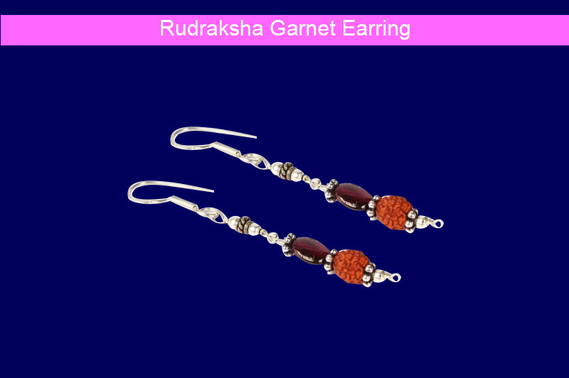 Rudraksha Garnet Earring-GMERGN002-1