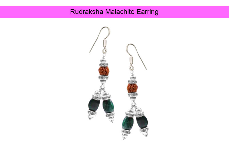 Rudraksha Malachite Earring-GMERMC001-1