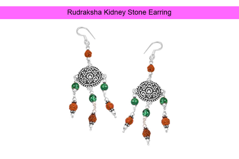 Rudraksha Kidney Stone Earring-GMERMC003-1