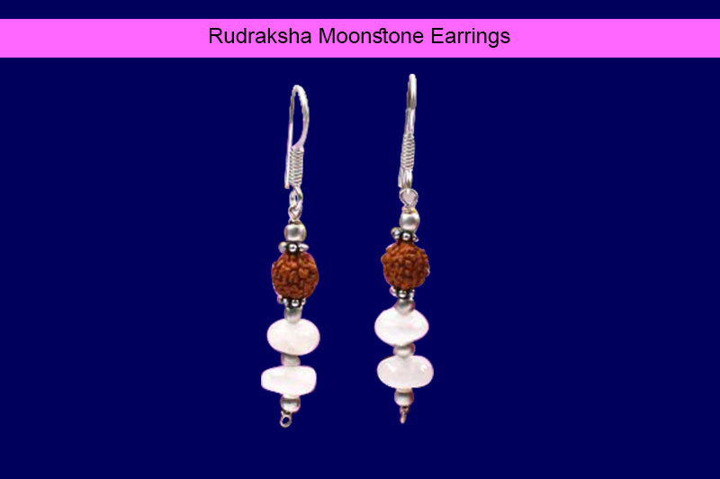 Rudraksha Moonstone Earrings-GMERMS001-1