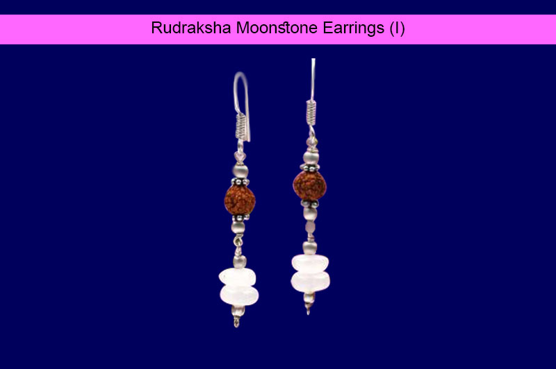 Rudraksha Moonstone Earrings (I)-GMERMS002-1