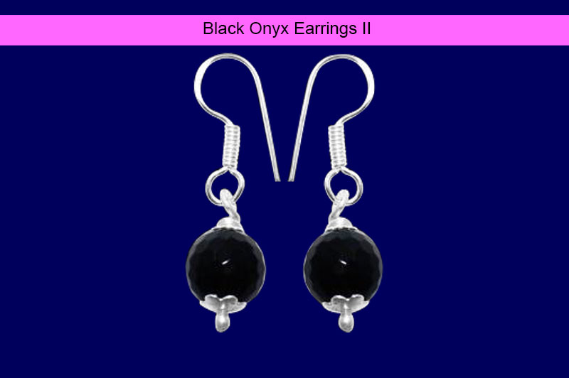 Black Onyx Earrings II-GMEROX002-1