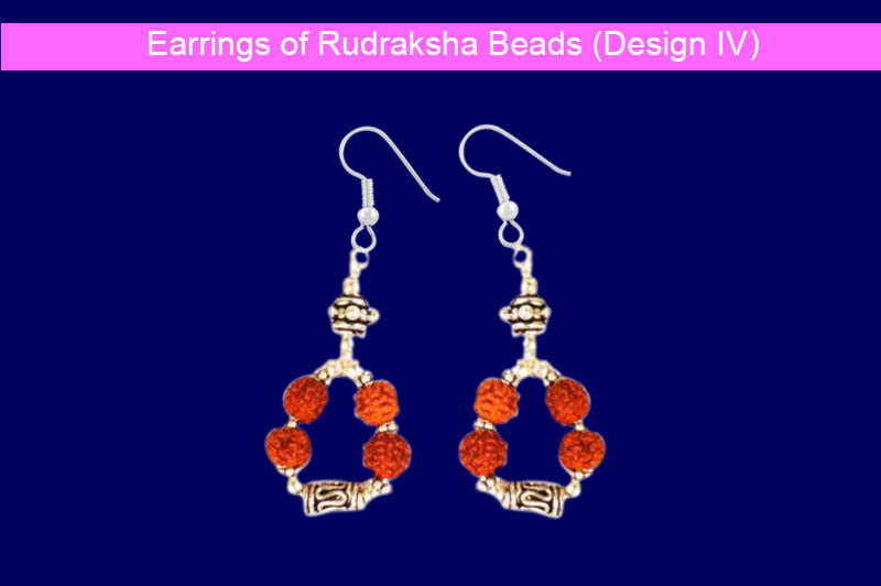Earrings of Rudraksha Beads (Design IV)-GMERRD018-1