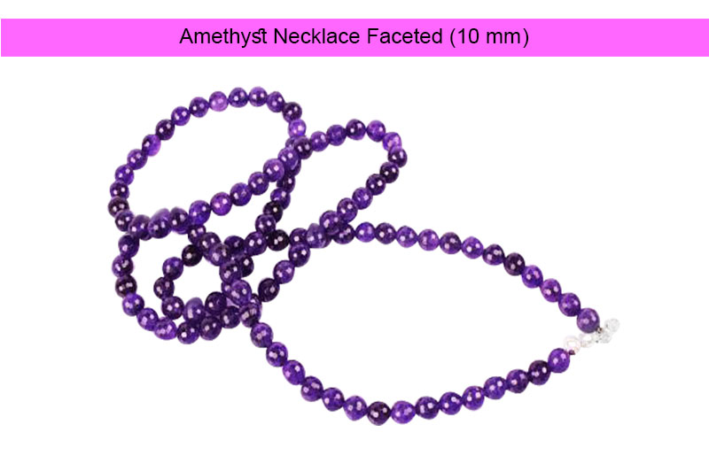 Amethyst Necklace Faceted (10 mm)-GMMLAM014-1