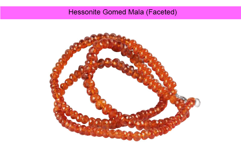 Hessonite Gomed Mala (Faceted)-GMMLGH007-1