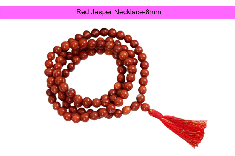 Red Jasper Necklace (8 mm)-GMMLJP001-1
