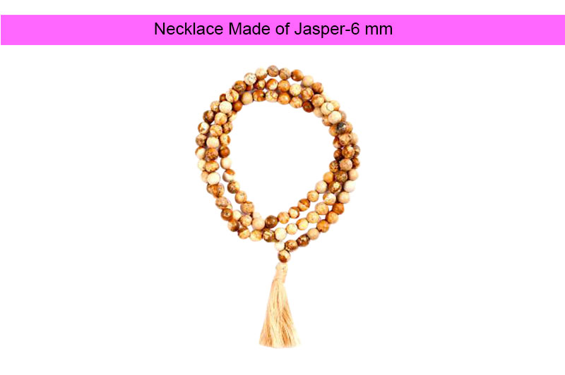 Necklace Made of Jasper (6 mm)-GMMLJP002-1